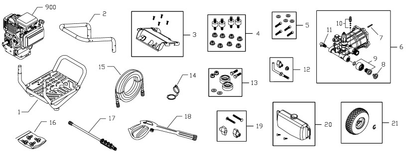 Power Boss pressure washer model 020309-1 replacement parts, pump